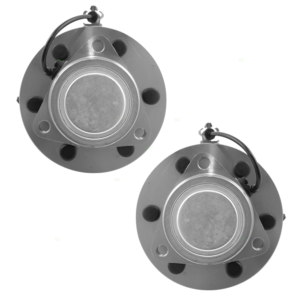 Brock Replacement Set Front Hubs and Wheel Bearings Compatible with 2007-2014 Silvero Sierra 1500 Pickup Truck w/ Rear-Wheel Drive 22841380