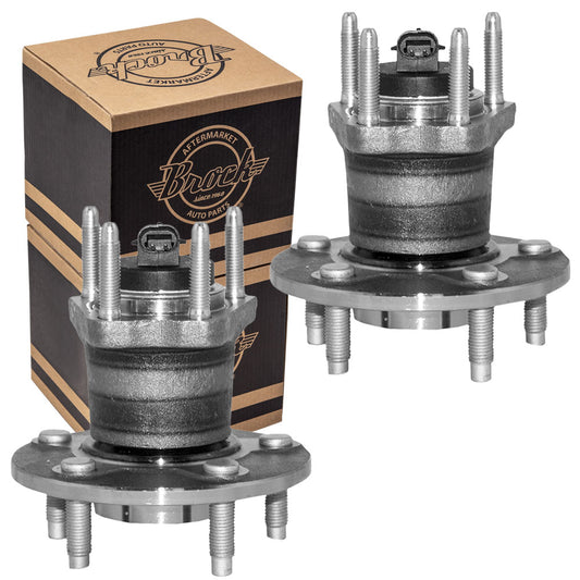 Brock Replacement Set Rear Hubs and Wheel Bearings Compatible with G6 Aura HHR SS Malibu/ Malbu Maxx with ABS 15798483