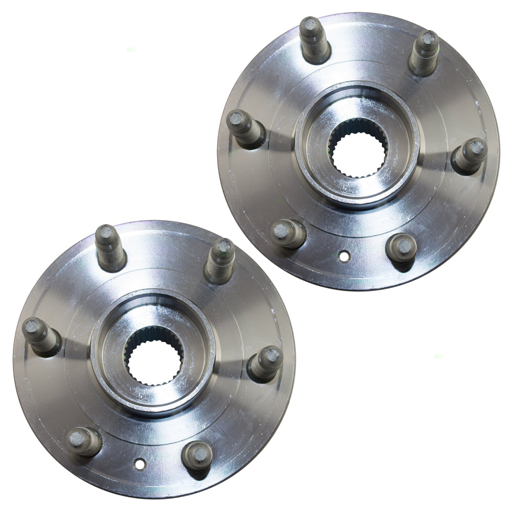 Brock Replacement Set Hubs and Wheel Bearings Compatible with 2010-2016 SRX 2011 9-4X 13589508 HA590393