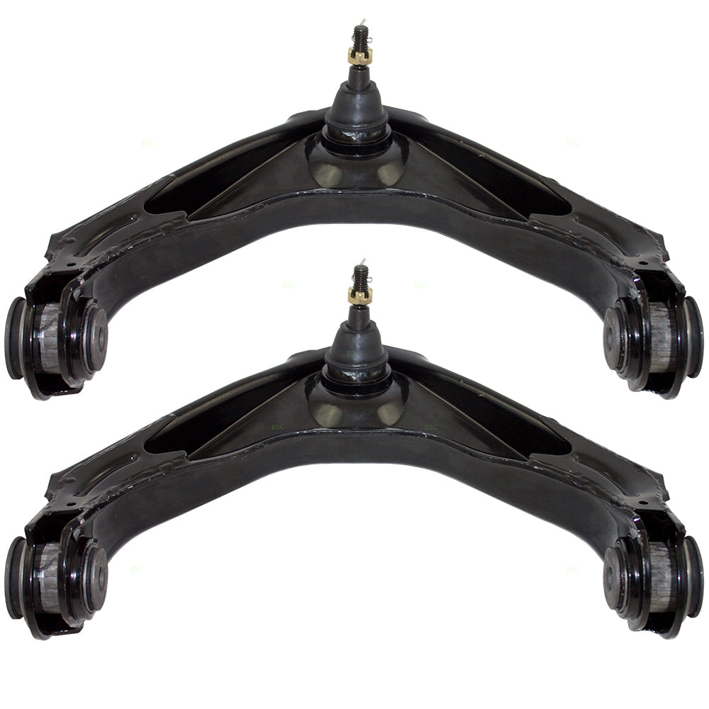 Brock Replacement Set Front Upper Control Arms with Ball Joint & Bushings Compatible with 99-13 Pickup Truck SUV