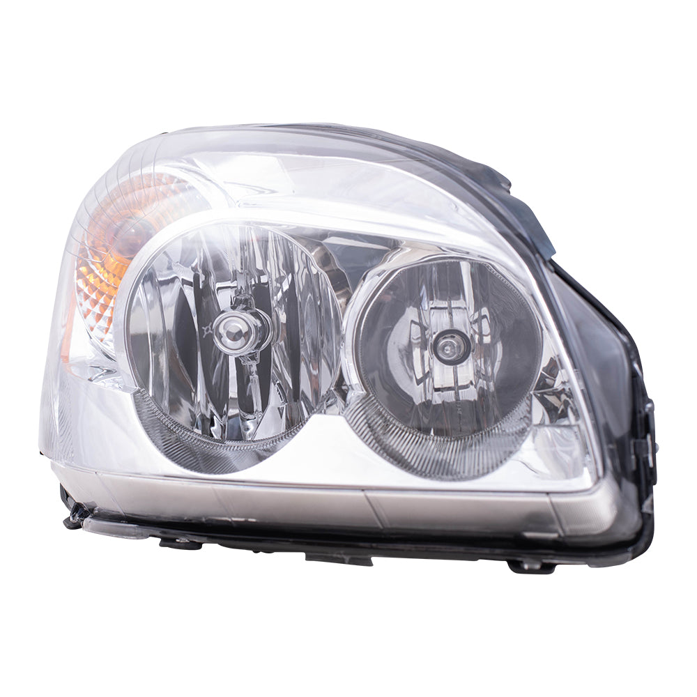 Brock Replacement Driver and Passenger Set Halogen Headlights w/ Cornering Lamp Compatible with 2006-2011 Lucerne 25974773 25974774