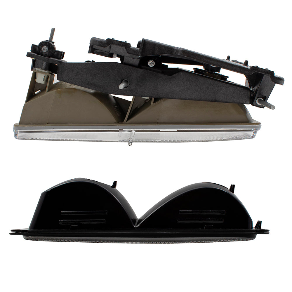 Headlights and Front Signal Marker Lights Compatible with 1994-2002 Chevy GMC C/K 1500 2500 3500 Old Body Style Pickup Truck