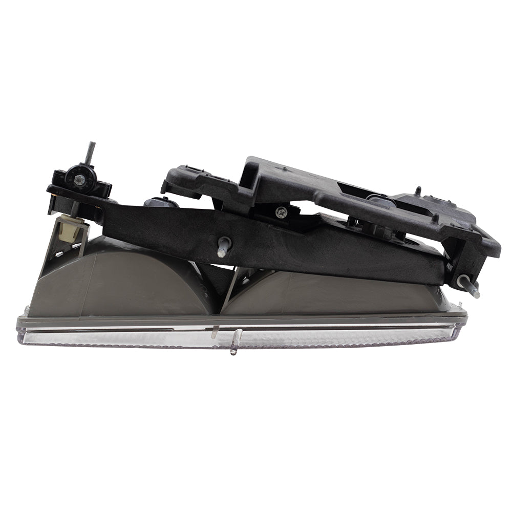 Brock Replacement Driver and Passenger Set Composite Headlights Compatible with 1990-2002 C/K 1500 2500 3500 Old Body Style Pickup Truck