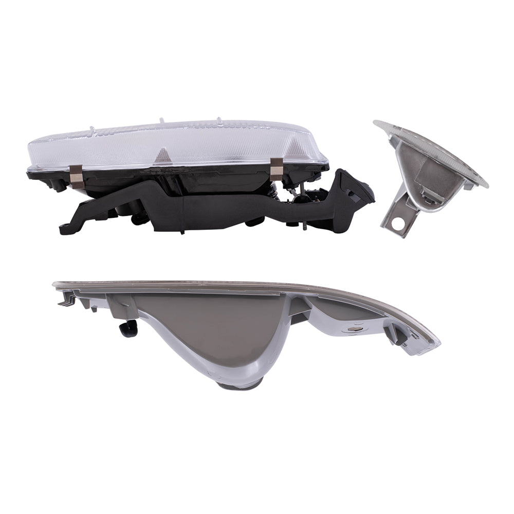 Brock Replacement 6 Pc Set Headlights with Park Signal and Corner Lamps Compatible with 1995-2005 Astro Safari Van