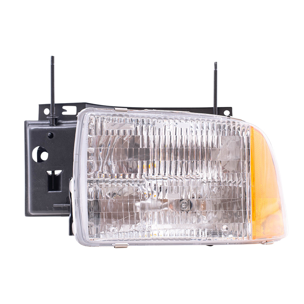 Brock Replacement Driver Side Halogen Combination Headlight Assembly Compatible with 1995-1997 Blazer 16525161