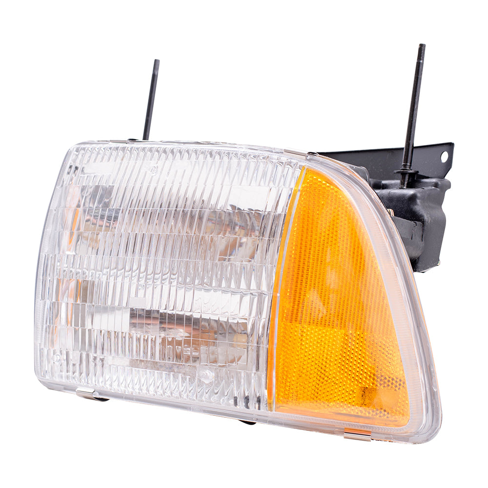 Brock Replacement Driver Side Halogen Combination Headlight Assembly Compatible with 1995-1997 Blazer 16525161