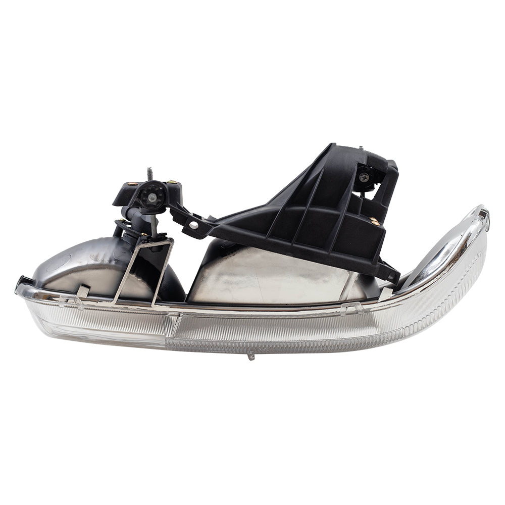 Brock Replacement Driver Side Halogen Combination Headlight Assembly Compatible with 1999-2002 Silverado/ 2000-2006 Tahoe/ 2000-2006 Suburban
