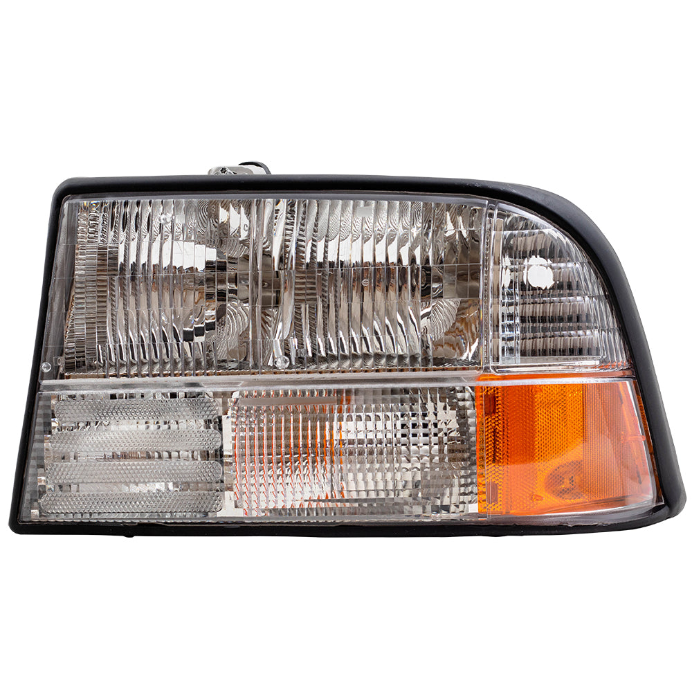 Brock Replacement Driver Headlight Compatible with 98-04 Sonoma Pickup Truck 16526227