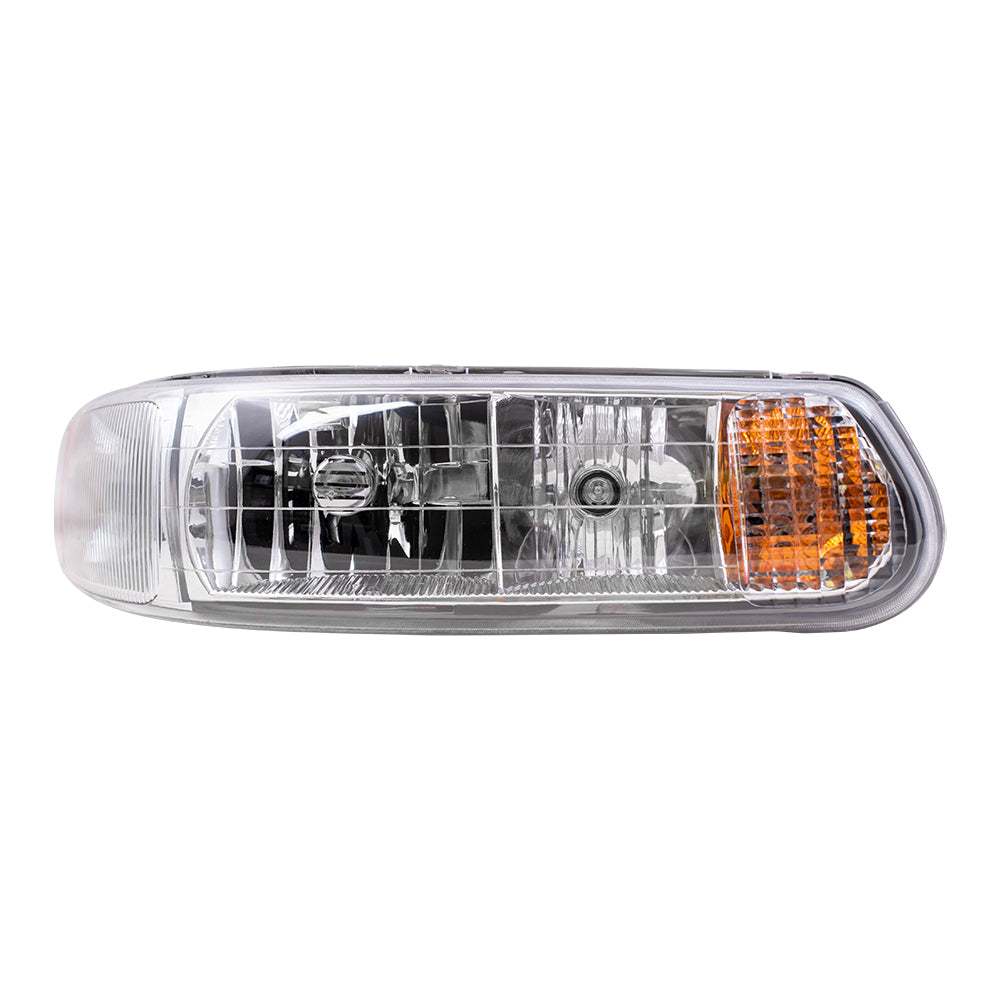 Brock Replacement Driver and Passenger Set Headlights Compatible with 1997-2005 Century 19244639 19244638