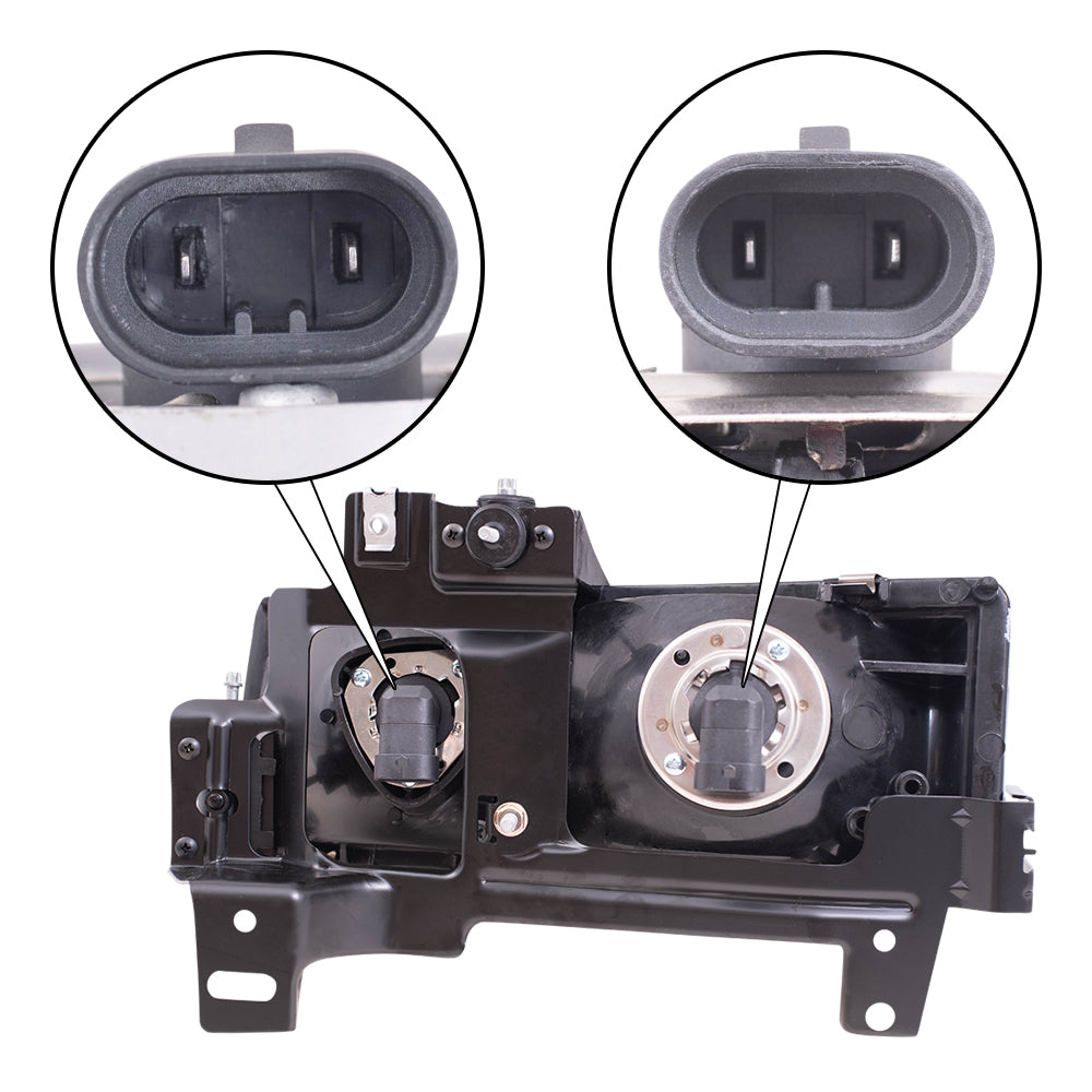 Brock Replacement Passenger Composite Headlight Compatible with 1996-2002 Savana Express Van 16522160