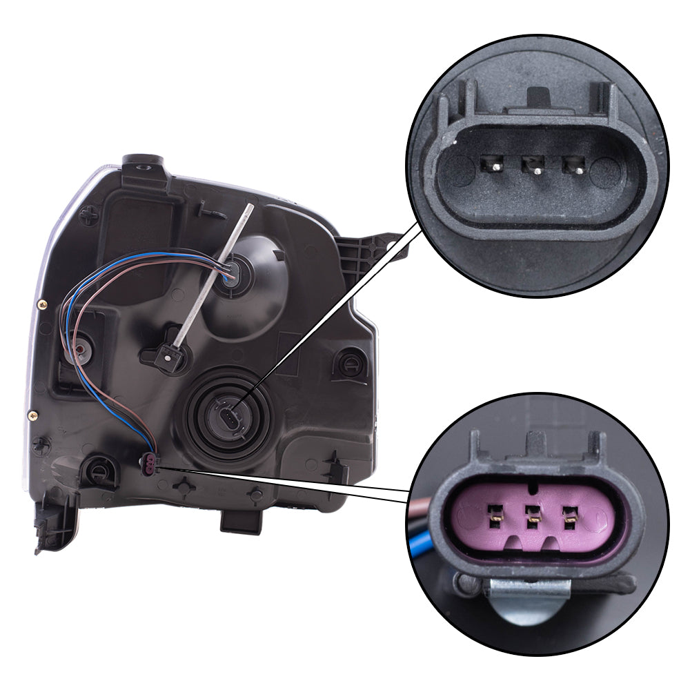 Brock Replacement Driver Halogen Headlight Compatible with 2007-2014 Yukon Denali & Yukon XL Denali 20969896