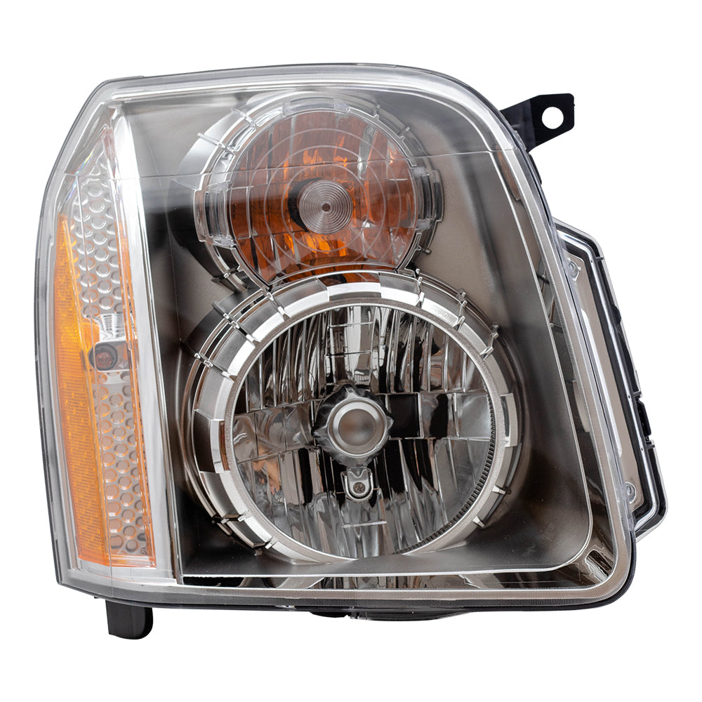 Brock Replacement Driver and Passenger Set Halogen Headlights Compatible with 2007-2014 Yukon Denali & Yukon XL Denali 20969896 20969897