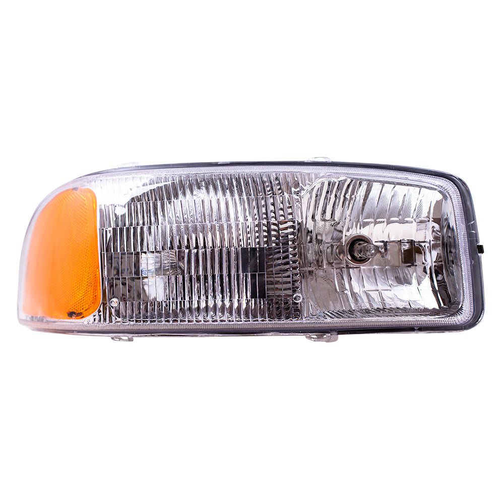 Brock Replacement Passenger Halogen Headlight Compatible with 1999-2006 Sierra 2007 Sierra Classic Pickup Truck 15850352