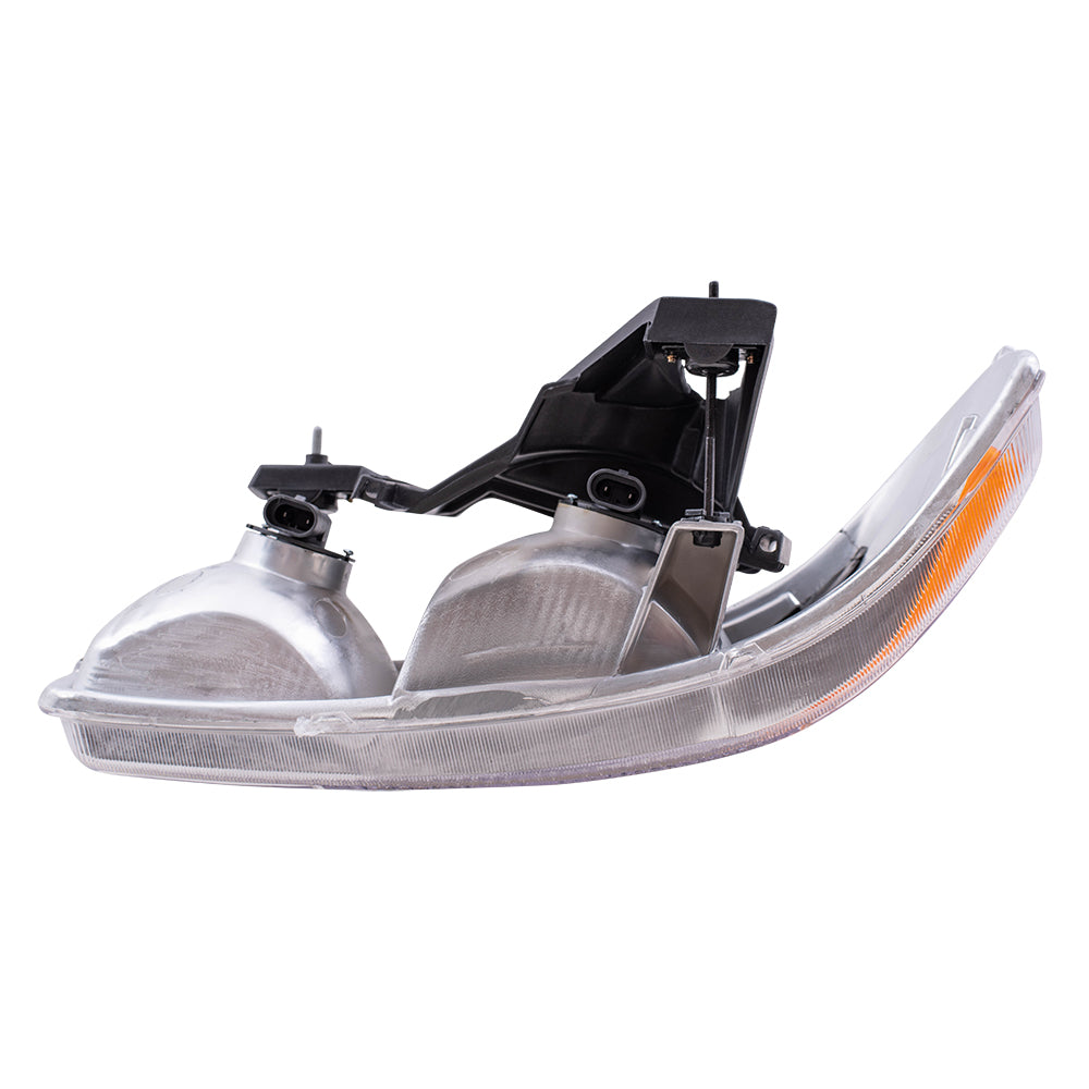 Brock Replacement Passenger Halogen Headlight Compatible with 1999-2006 Sierra 2007 Sierra Classic Pickup Truck 15850352