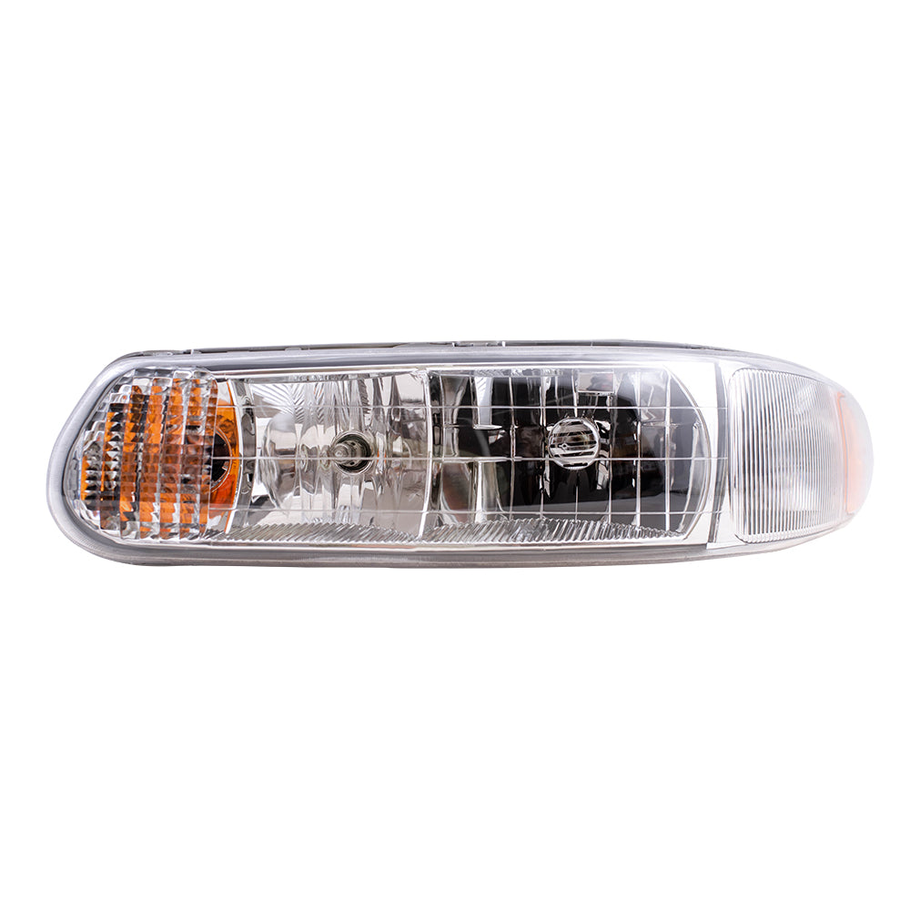 Brock Replacement Driver Haloge Headlight with Corner Lamp Compatible with 1997-2005 Century 19244639