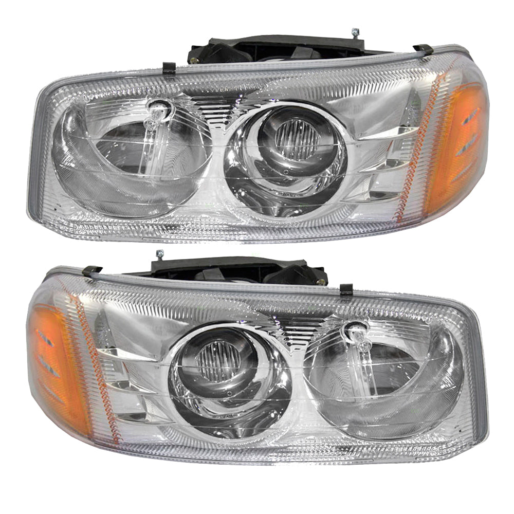 Headlight for 2001-2006 Sierra 1500 2000-2006 Yukon 2001-2006 Yukon XL 1500 2007-2007 Sierra 1500 Classic 15218077 Set