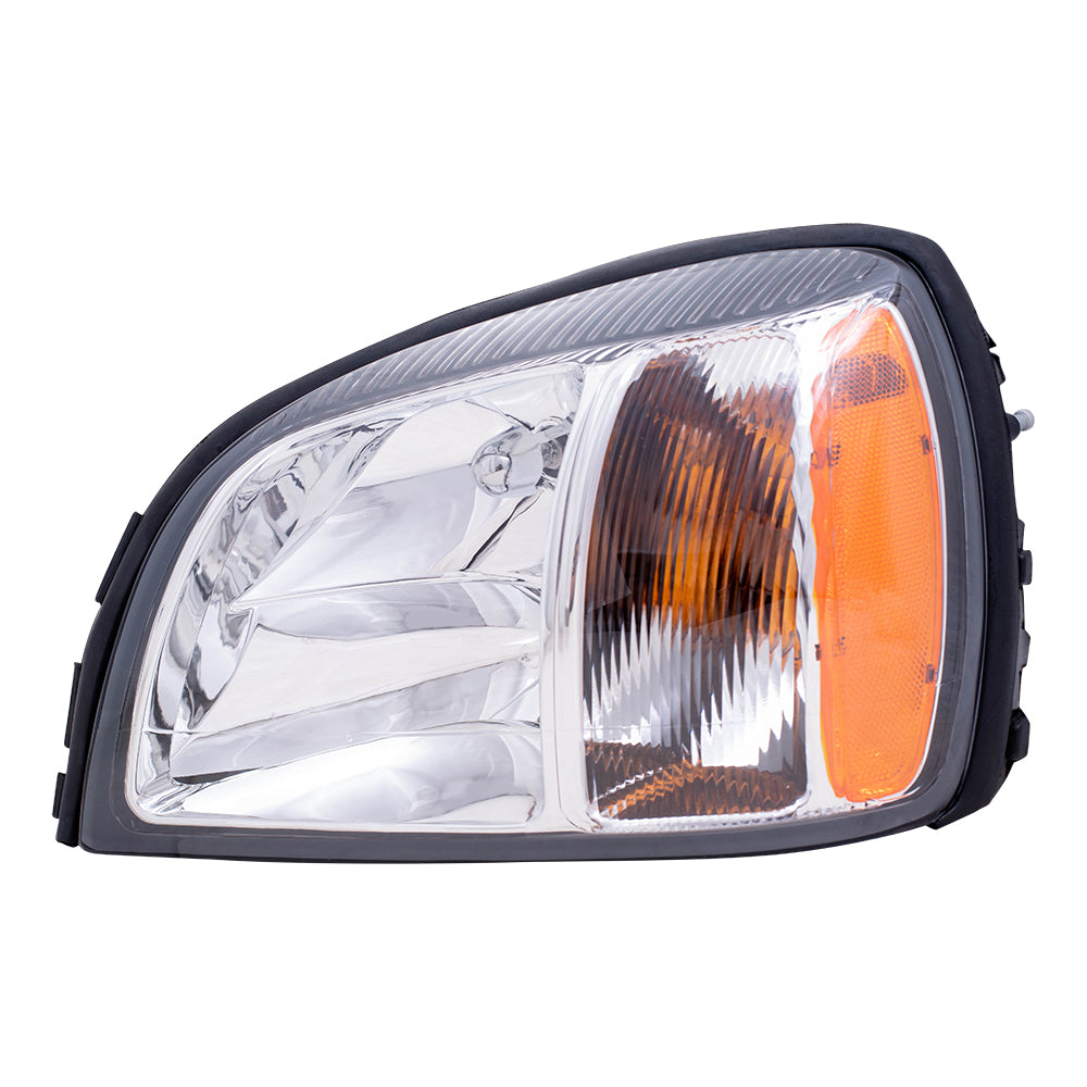 Brock Replacement Driver and Passenger Set Headlights Compatible with 2004 2005 DeVille 25769519 25769520