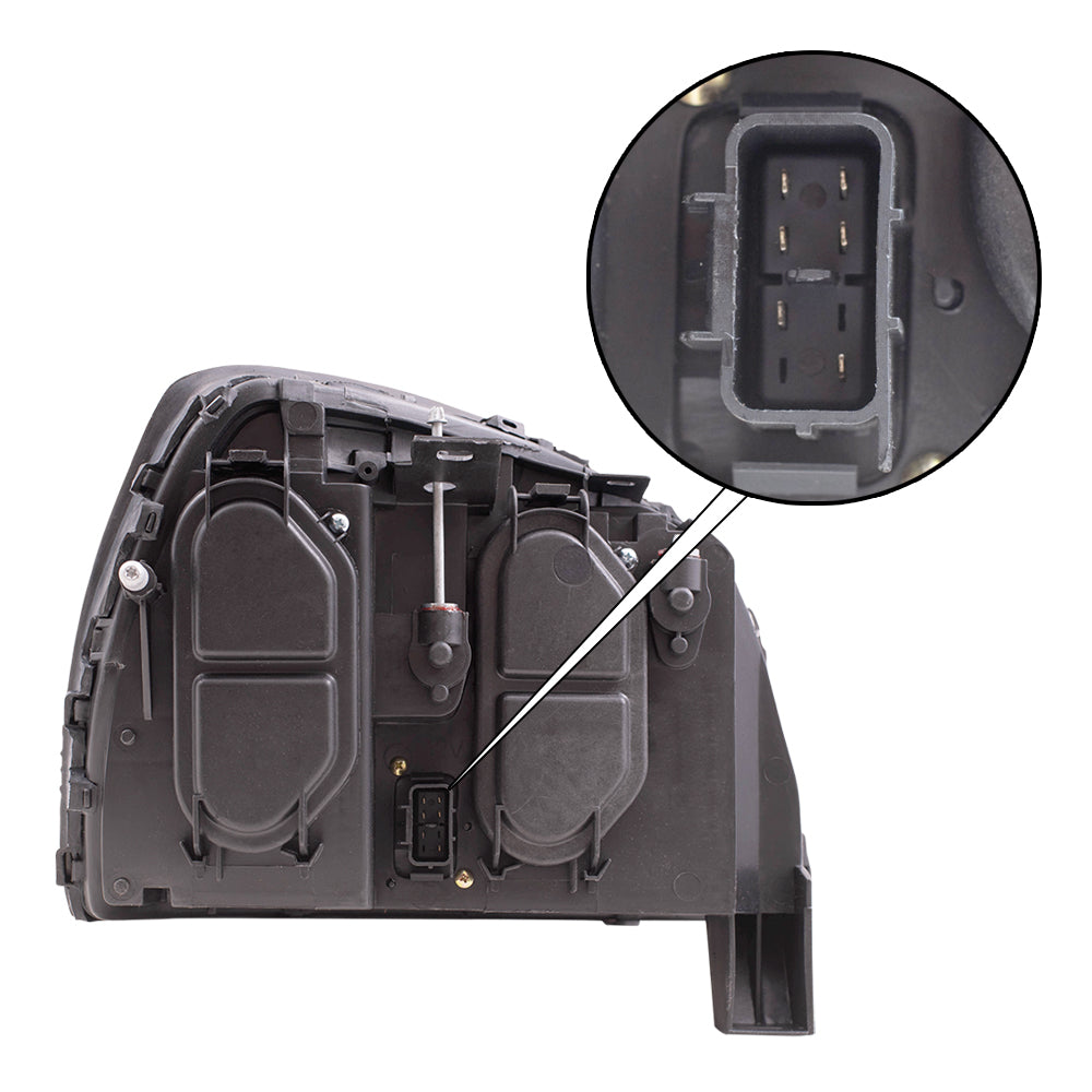 Brock Replacement Driver Headlight Compatible with 2000-2003 DeVille 19245431