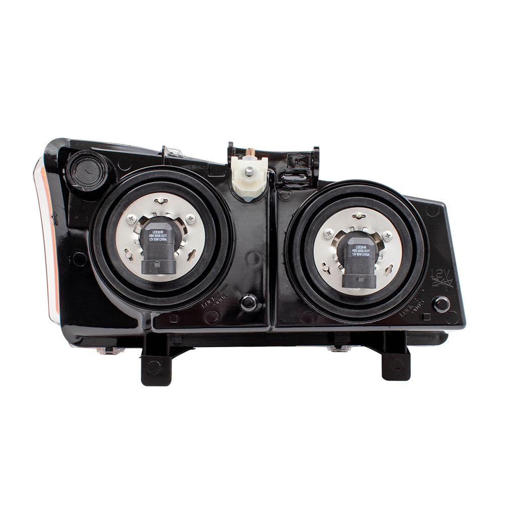 Brock Replacement Driver and Passenger Set Headlights w/ Fluted Reflectors Compatible with 2003-2006 Avalanche Silverado Pickup Truck
