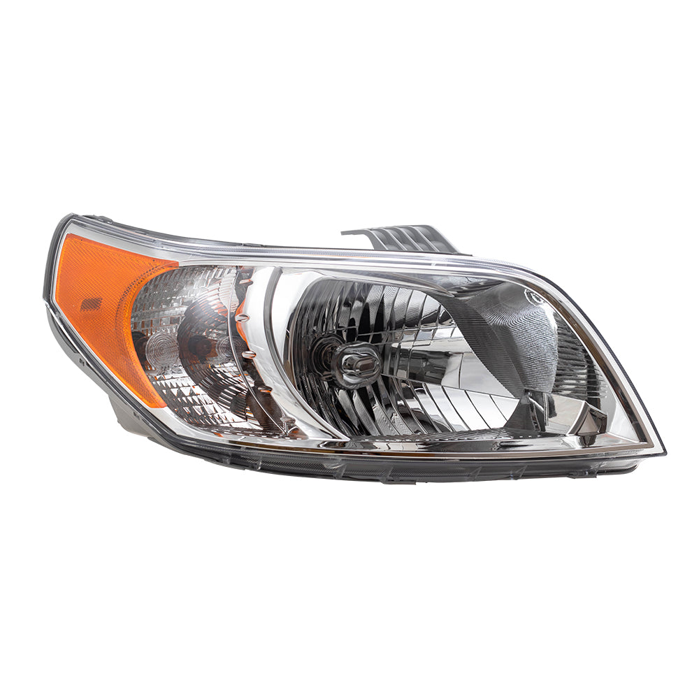 Brock Replacement Pair Halogen Headlights Compatible with 2010 2011 Aveo5
