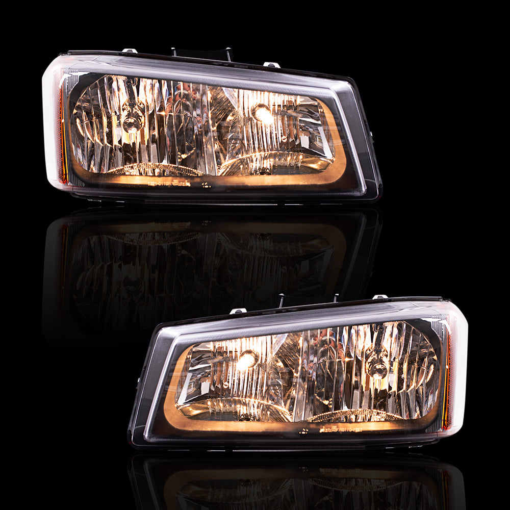 Headlight for 2003-2006 Silverado 1500 w/o Lower Body Cladding for 2003-2006 Silverado 1500 HD 10396912 Set GM2502224