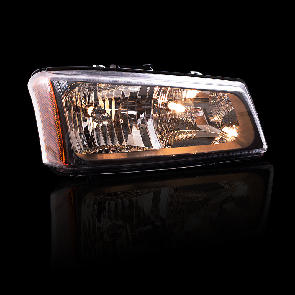 Headlight for 2003-2006 Silverado 1500 w/o Lower Body Cladding for 2003-2006 Silverado 1500 HD 10396912 Set GM2502224