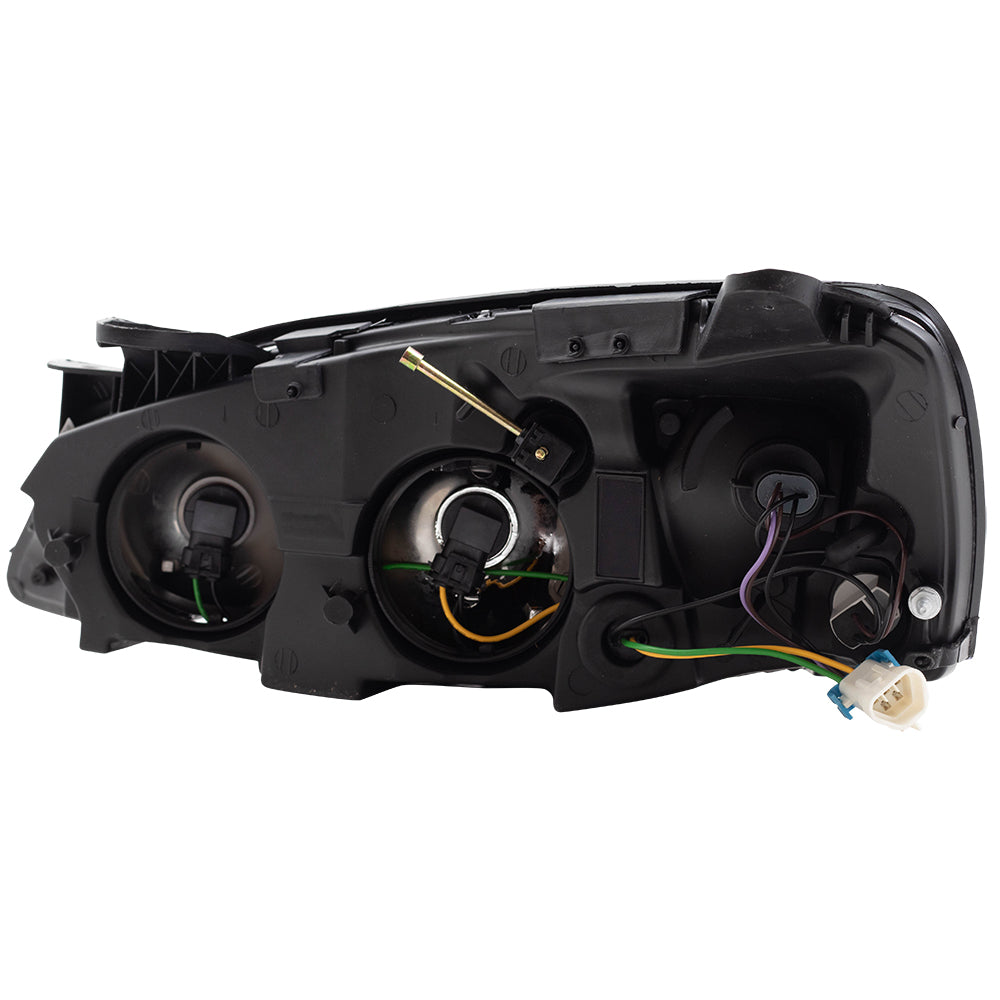 Brock Replacement Driver and Passenger Set Headlights with Amber Signal Compatible with 2005-2010 G6