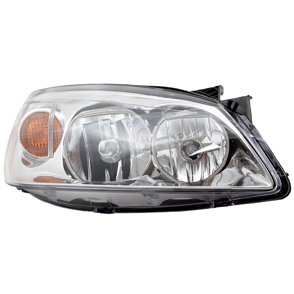 Brock Replacement Driver and Passenger Set Headlights with Amber Signal Compatible with 2005-2010 G6