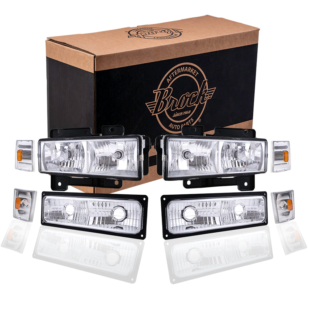 Exterior Lighting Set for 1988-1993 C1500 1992-1993 C1500 Suburban 1988-1993 C2500 1992-1993 C2500 Suburban 1988-1993 C3500 1988-1993 K1500 1992-1993 K1500 Suburban 1988-1993 K2500 1988-1993 K3500
