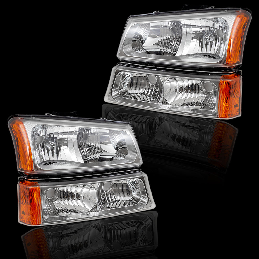 Headlight for 2003-2006 Silverado 1500 2003-2006 Silverado 1500 HD 2003-2006 Silverado 2500 2003-2006 Silverado 2500 HD 2003-2006 Silverado 3500 2003-2006 Avalanche 1500 2003-2006 Avalanche 2500 Set