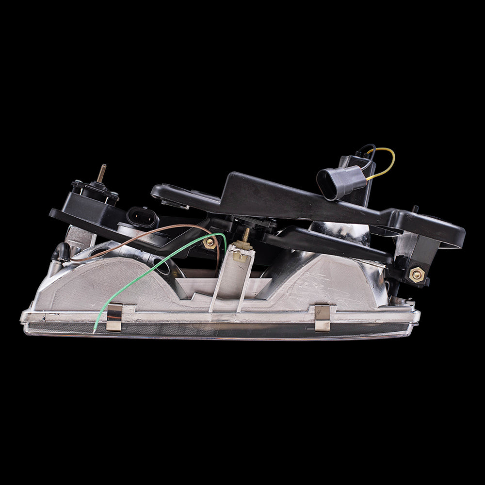 Headlight for 1988-2001 C1500 Projector Low Beam Dual Halo LED DRL w/ Black for 1992-1999 C1500 Suburban for 1988-2000 C2500 for 1992-1999 C2500 Suburban for 1988-2002 C3500 for 1988-1999 K1500 Set