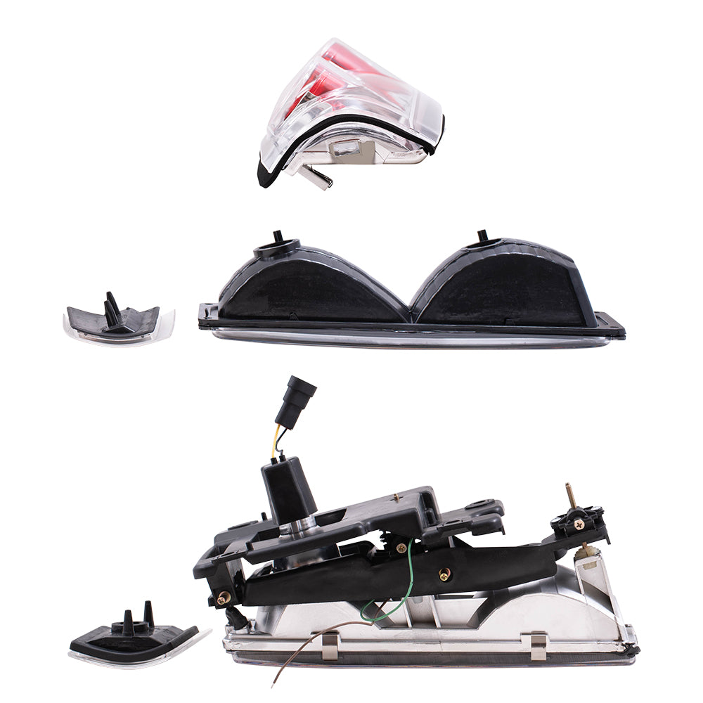 Brock Aftermarket Replacement Front Rear Driver Left Passenger Right 10 Piece Composite Type Performance Light Set Compatible with 1994-2002 GMC C/K Pickup