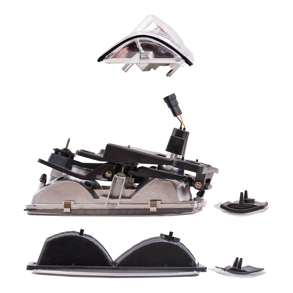 Brock Aftermarket Replacement Front Rear Driver Left Passenger Right 10 Piece Composite Type Performance Light Set Compatible with 1994-2002 GMC C/K Pickup