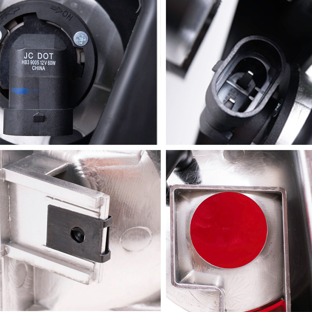 Brock Aftermarket Replacement Front Rear Driver Left Passenger Right 10 Piece Composite Type Performance Light Set Chrome Compatible with 1994-2002 GMC C/K Pickup