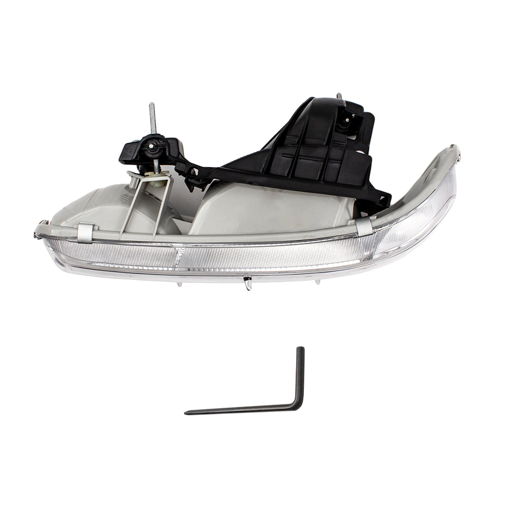 Brock Replacement Driver and Passenger 4 Pc Set Performance Headlights Compatible with 1999-2002 Silverado Pickup Truck