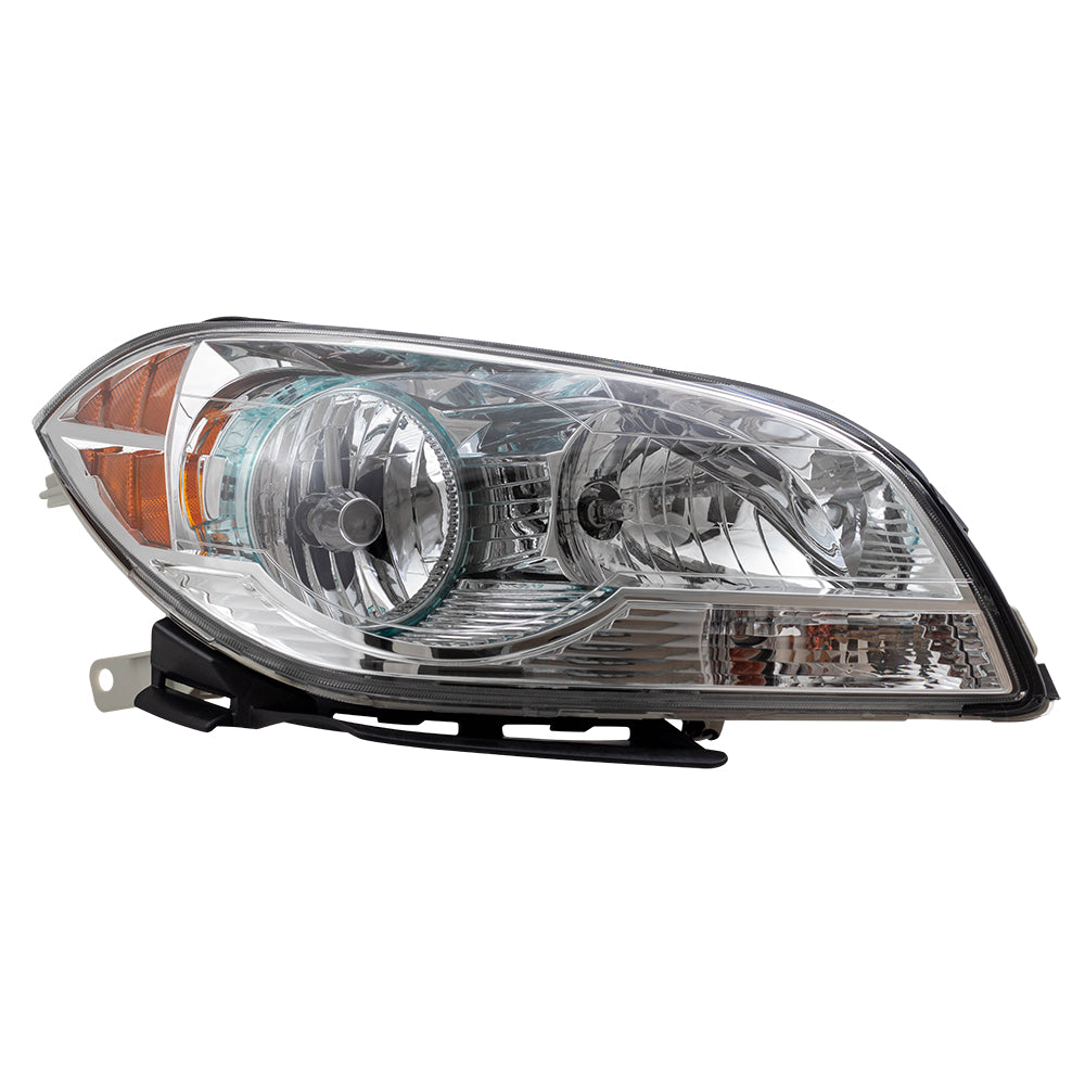 Brock Replacement Driver and Passenger Set Headlights Compatible with 2008-2012 Malibu