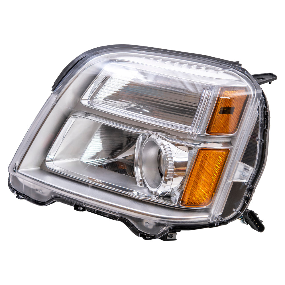 Brock Replacement Driver Side CAPA-Certified Halogen Headlight Compatible with 2010-2015 Terrain