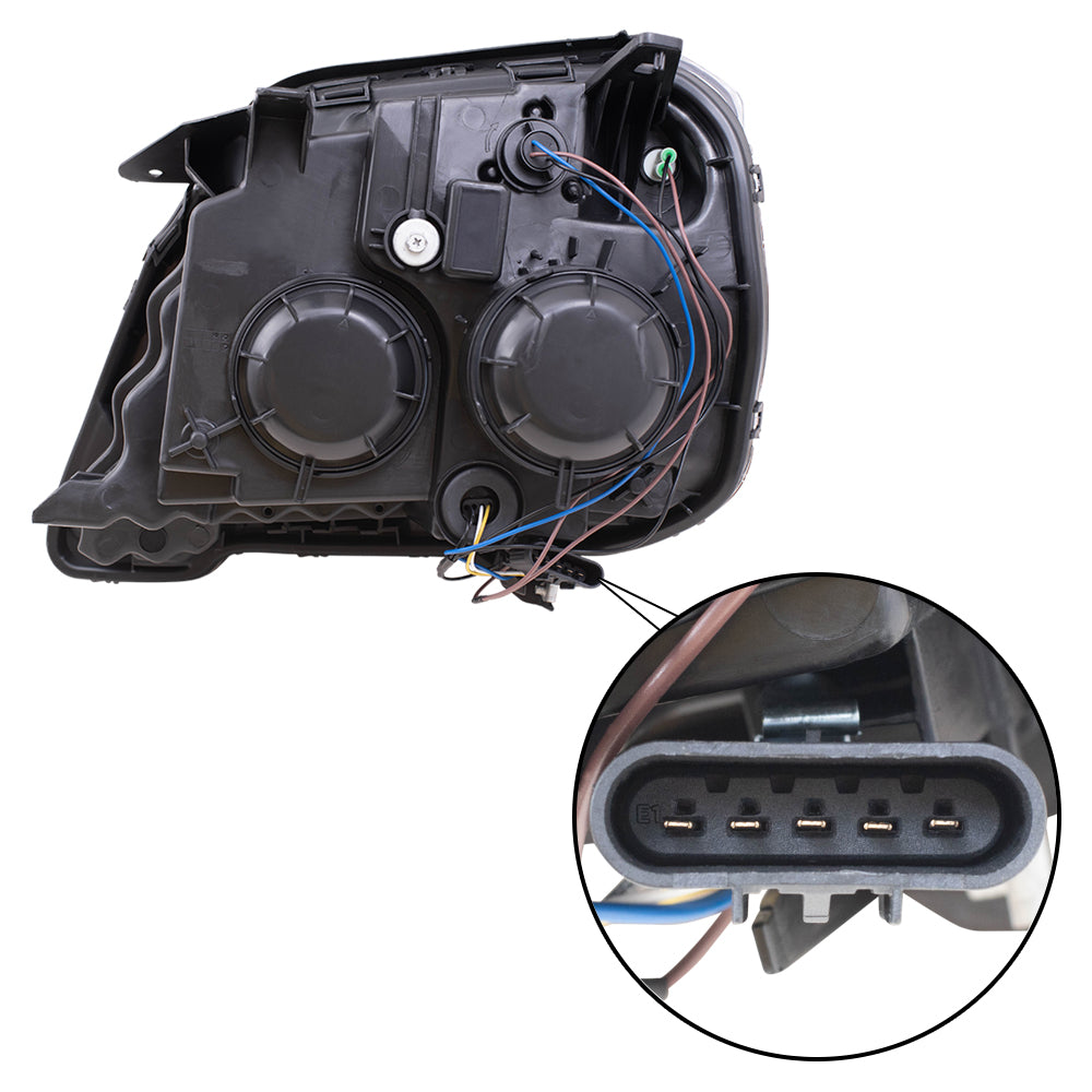 Brock Replacement Passenger Halogen Headlight Compatible with 2010-2015 Terrain 23319180