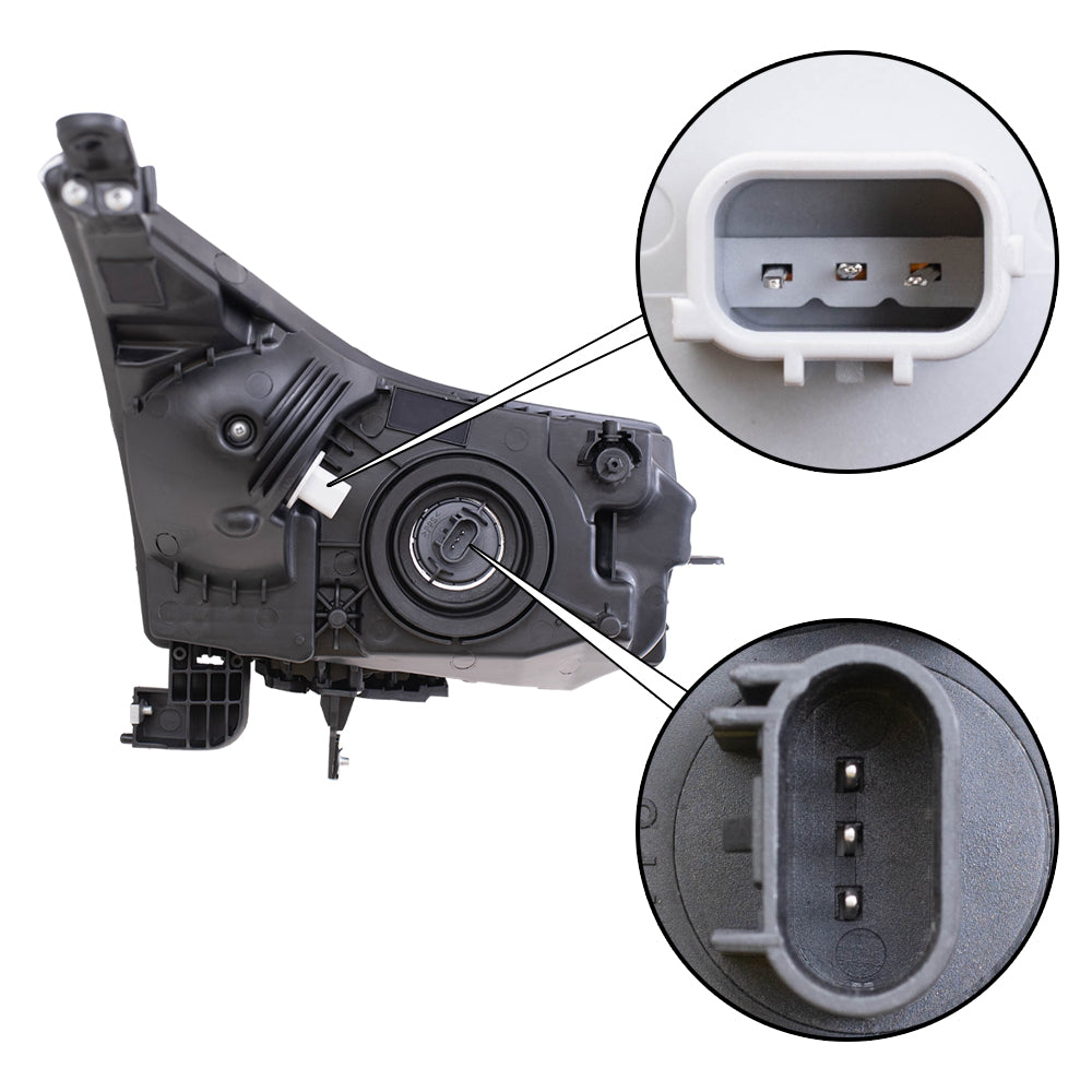 Brock Replacement Driver and Passenger Side Headlight Assemblies with Clear Signal Trim Compatible with 2012-2015 Cruze & 2016 Cruze Limited