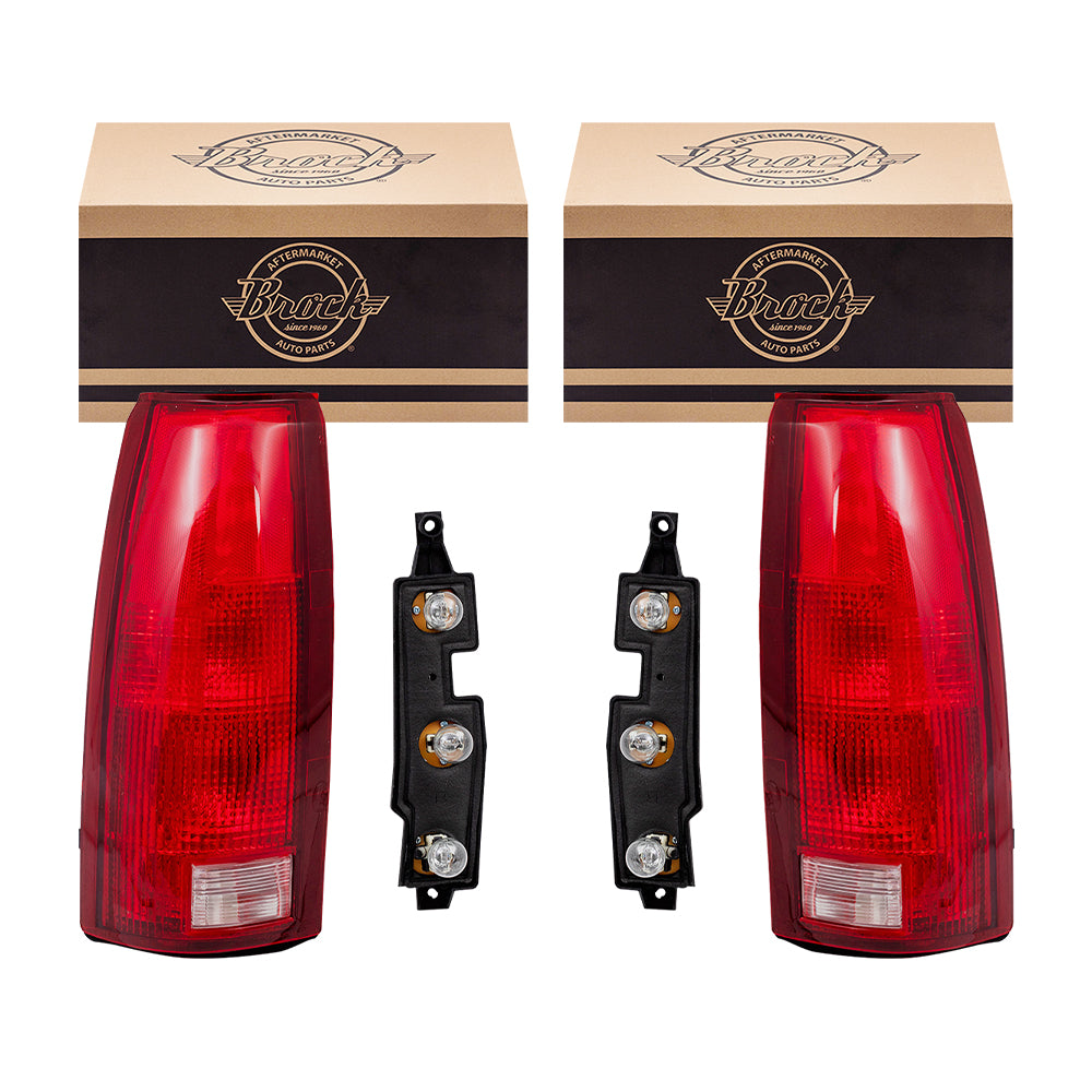 Tail Light for 1988-1999 C1500 w/ Connector Plate Bulbs Classic for 1992-1999 C1500 Suburban for 1988-2000 C2500 for 1992-1999 C2500 Suburban for 1988-2000 C3500 for 1988-1999 K1500 5977867 Set