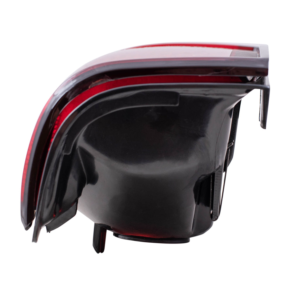 Brock Replacement Passenger Tail Light with Black Bezel Compatible with 1982-1993 S10 S15 Pickup Truck 919650