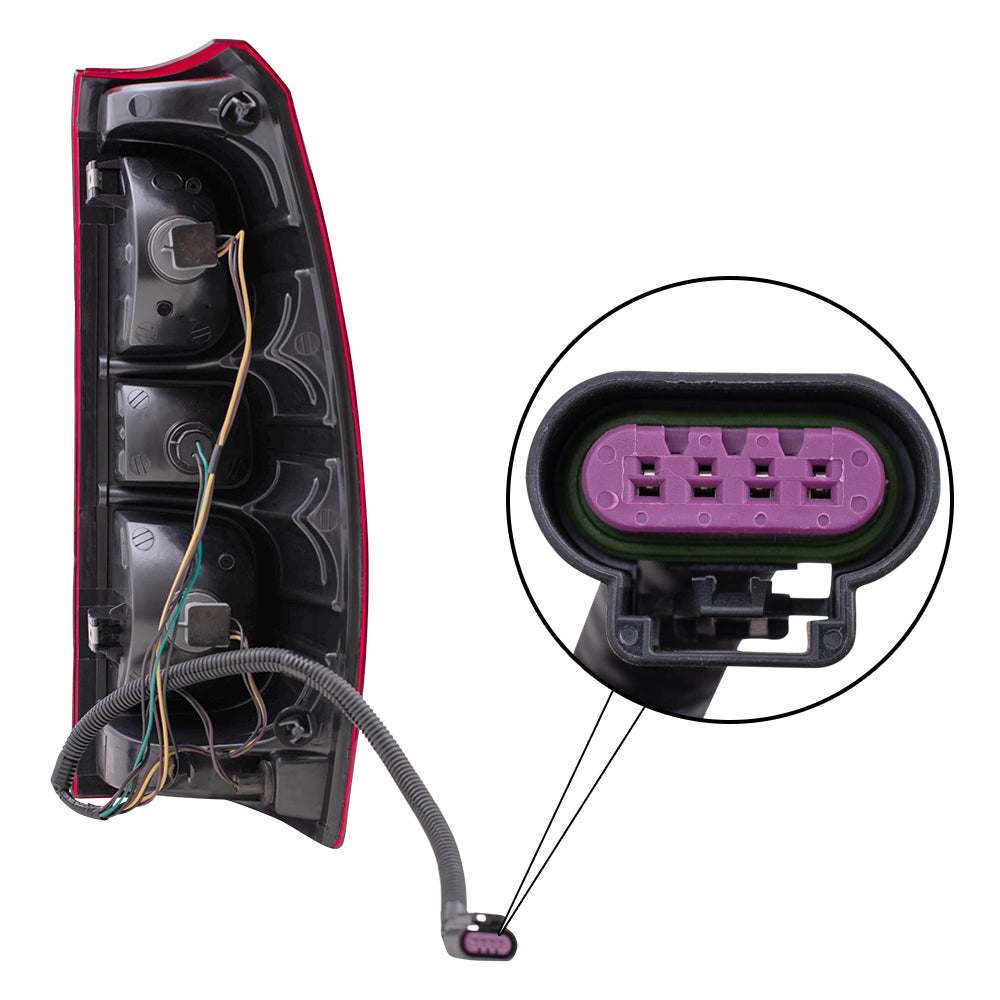 Brock Replacement Driver Tail Light Compatible with 2007-2013 Avalanche Pickup Truck 22739263