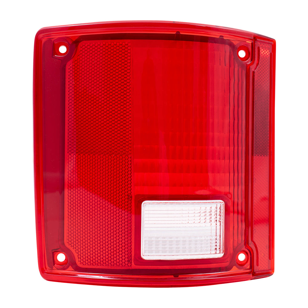 Brock Replacement Driver Tail Light Lens Compatible with 1973-1991 Blazer Suburban Jimmy Pickup Truck 5965775