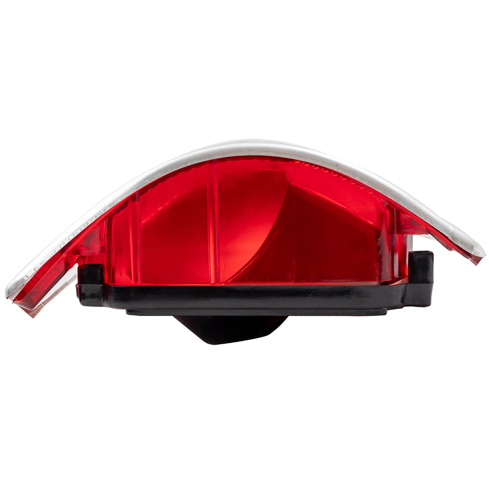 Brock Replacement Driver and Passenger Set Tail Lights with Chrome Trim Compatible with 73-91 Pickup Truck SUV 5965771 5965772