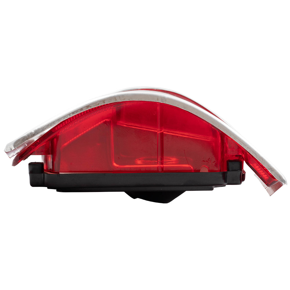 Brock Replacement Driver and Passenger Set Tail Lights with Chrome Trim Compatible with 73-91 Pickup Truck SUV 5965771 5965772