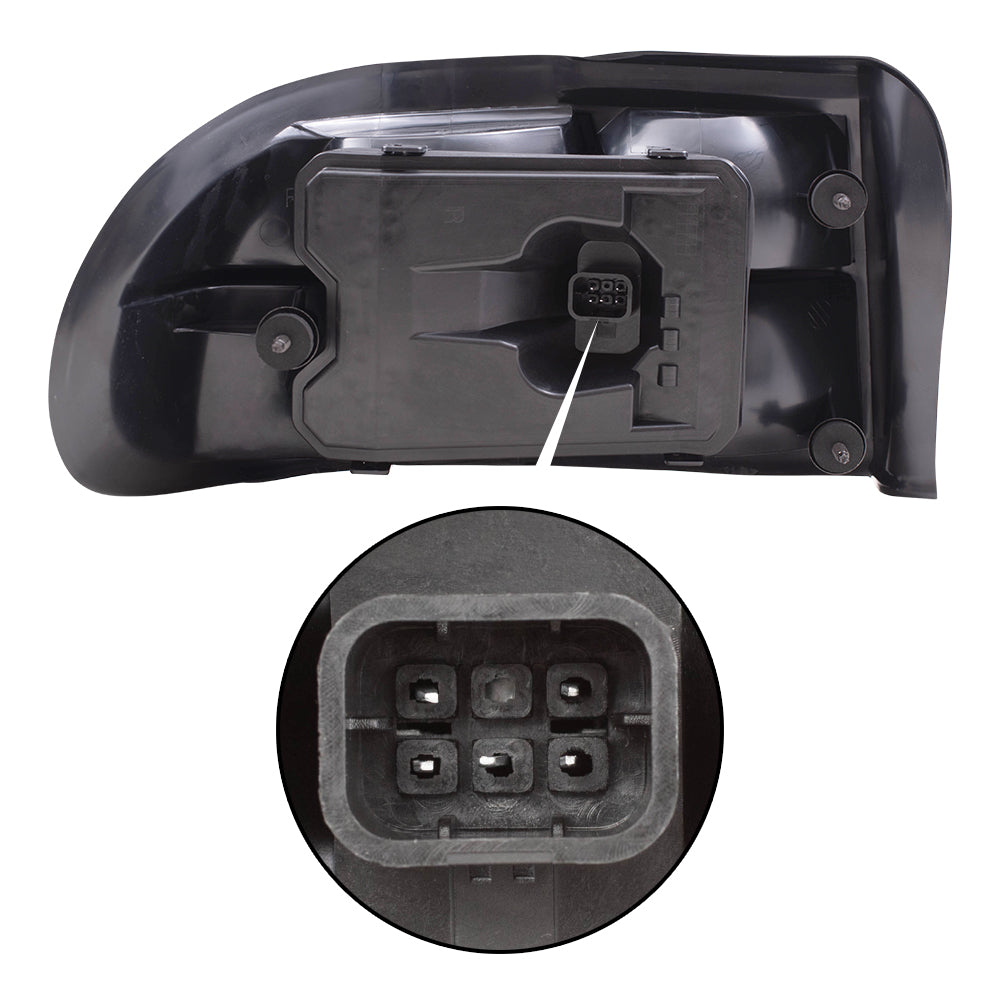 Brock Replacement Passenger Side Tail Light Assembly with Circuit Board Quarter Mounted Compatible with 1997-2003 Malibu 15894726