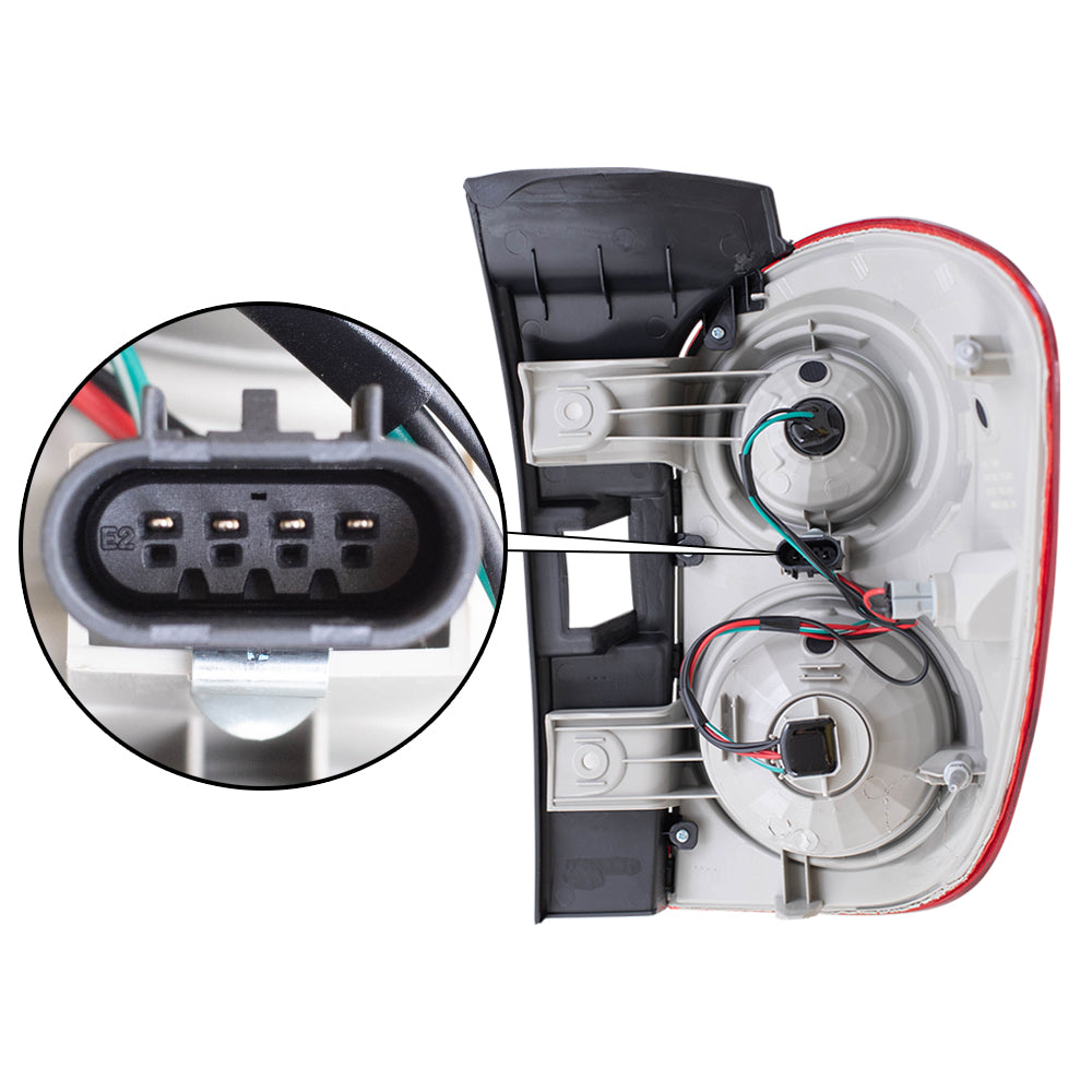 Brock Replacement Driver and Passenger Set Tail Lights Compatible with 2010-2015 Equinox 22759316 22759317
