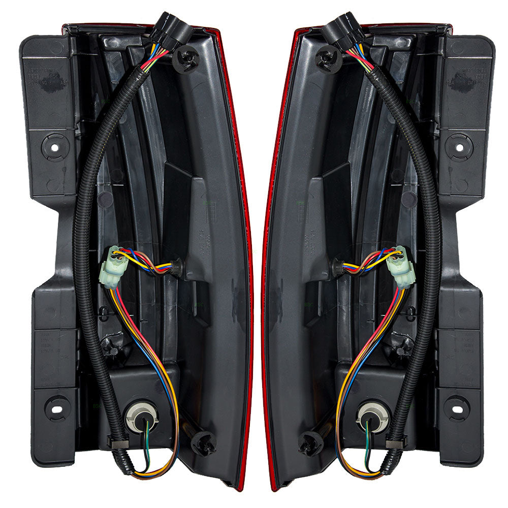 Brock Replacement Driver and Passenger Set Tail Lights Compatible with 2007-2014 Escalade & Escalade ESV 22884387 22884388