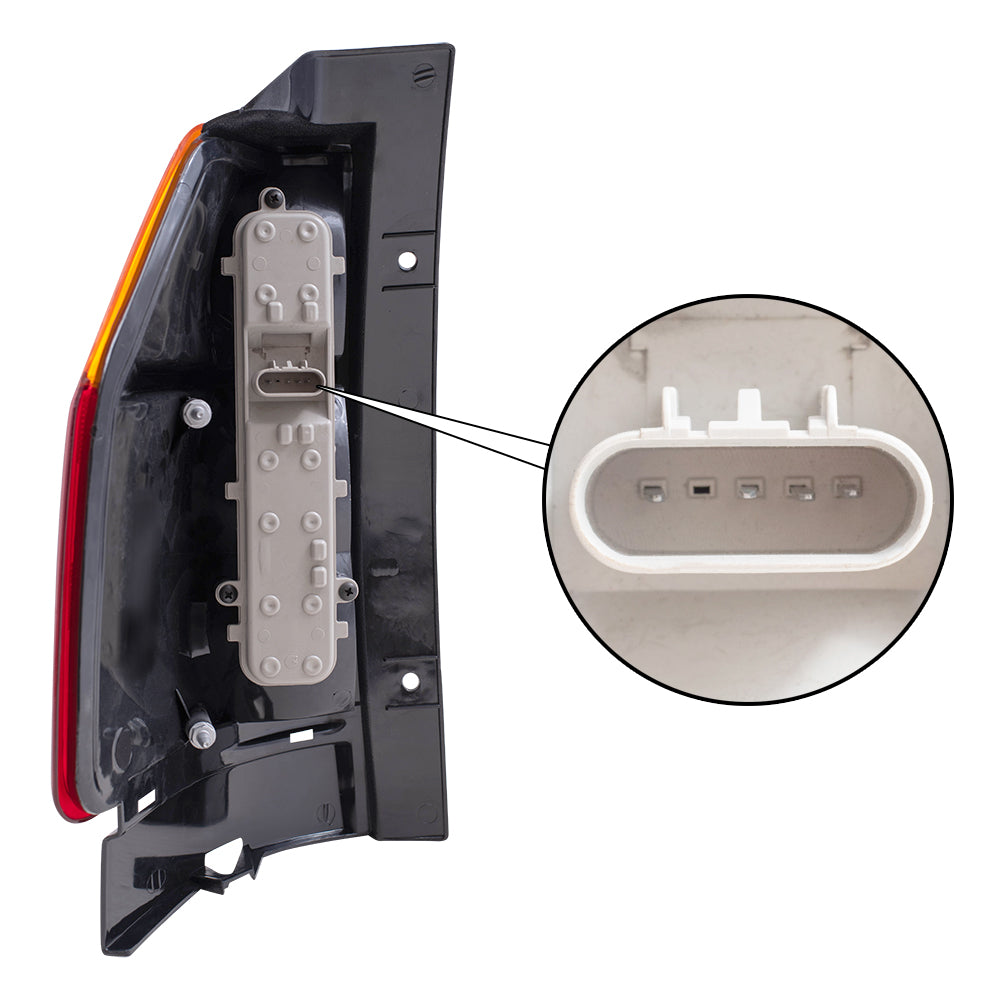 Brock Replacement Passenger Tail Light Compatible with 2002-2009 Envoy 2002-2006 Envoy XL 15131577