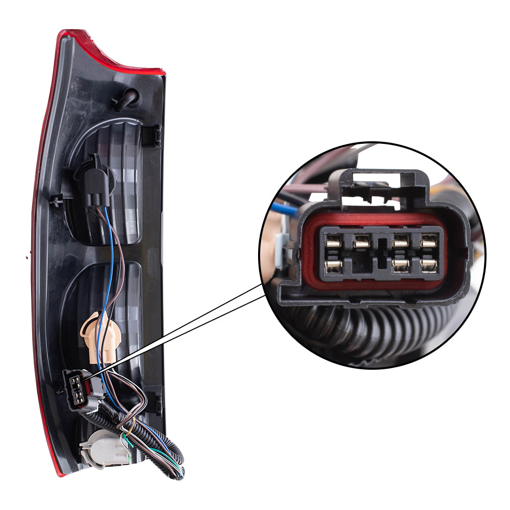 Brock Replacement Passenger Tail Light Compatible with 2000-2006 Avalanche Pickup Truck 15092493